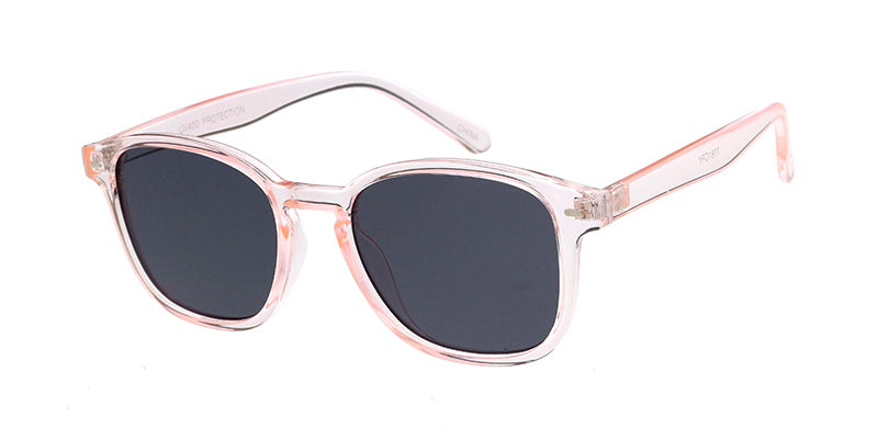 7761CRY Unisex Plastic Medium Square Vintage Inspired Hipster Crystal Color Frame