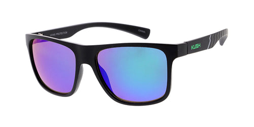 7766KSH/RV KUSH Plastic Medium Flat Top Frame w/ Color Mirror Lens