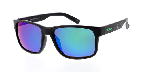 7772KSH/RV KUSH Plastic Medium Rectangular Frame w/ Color Mirror Lens