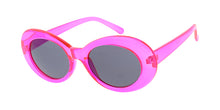 7787NEO Unisex Plastic '90s Retro Round Oval Crystal Neon Frame Clout Goggles