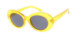 7787NEO Unisex Plastic '90s Retro Round Oval Crystal Neon Frame Clout Goggles