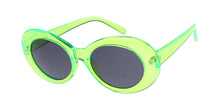 7787NEO Unisex Plastic '90s Retro Round Oval Crystal Neon Frame Clout Goggles
