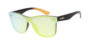 7795KSH/REV KUSH Plastic Medium Rectangular Shield Frame w/ Spectrum Color Mirror Lens