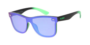 7795KSH/REV KUSH Plastic Medium Rectangular Shield Frame w/ Spectrum Color Mirror Lens