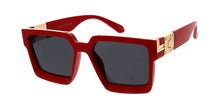 7796 Unisex Plastic Large Square Metal Accented Frame