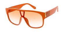 7895COL Unisex Plastic Large Flat Top Shield Color Frame w/ Metal Accents and Color Lens
