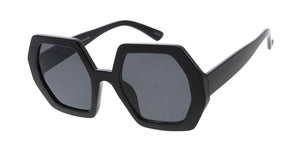 7900 Women's Plastic Large Chunky Hexagonal Vintage Inspired Frame