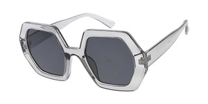 7900 Women's Plastic Large Chunky Hexagonal Vintage Inspired Frame