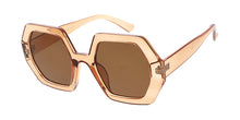 7900 Women's Plastic Large Chunky Hexagonal Vintage Inspired Frame