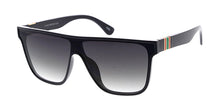 7927 Unisex Plastic Medium Rectangular Flat Top Shield Frame w/ Metal Accent Hinge