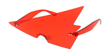 7952 Unisex Plastic Large Triangular Rimless Novelty Frame