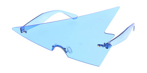 7952 Unisex Plastic Large Triangular Rimless Novelty Frame