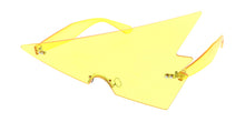 7952 Unisex Plastic Large Triangular Rimless Novelty Frame