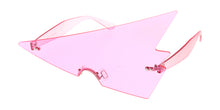 7952 Unisex Plastic Large Triangular Rimless Novelty Frame