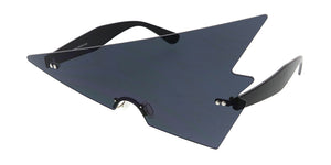 7952 Unisex Plastic Large Triangular Rimless Novelty Frame