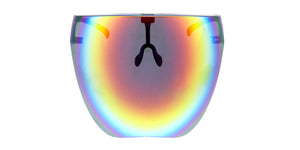 7955RV Unisex Plastic Oversized Novelty Space Face Shield w/ Color Mirror Lens