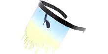 7957COL Unisex Plastic Oversized Novelty Dripping Fashion Face Shield w/ Two Tone Lens (6-pack)