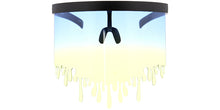 7957COL Unisex Plastic Oversized Novelty Dripping Fashion Face Shield w/ Two Tone Lens (6-pack)