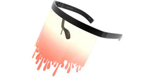 7957COL Unisex Plastic Oversized Novelty Dripping Fashion Face Shield w/ Two Tone Lens (6-pack)