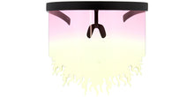 7961COL Unisex Plastic Oversized Novelty Flame Edge Fashion Face Shield w/ Two Tone Lens (6-pack)