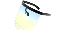 7961COL Unisex Plastic Oversized Novelty Flame Edge Fashion Face Shield w/ Two Tone Lens (6-pack)