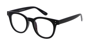 7972BLF/CLR Unisex Plastic Medium Vintage Inspired Hipster Riveted Classic Blue Light Filtering Computer Glasses
