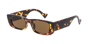 7998 Women's Plastic Small Rectangular Hipster Vintage Inspired Frame