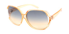80007CRY/COL Women's Plastic Oversized Vented Rounded Rectangular Crystal Color Frame W/ Two Tone Lens