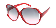 80007CRY/COL Women's Plastic Oversized Vented Rounded Rectangular Crystal Color Frame W/ Two Tone Lens