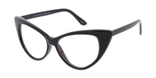 80020BLF/CLR Women's Plastic Medium Extreme Cat Eye Frame Blue Light Filtering Computer Glasses