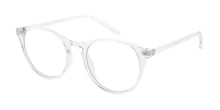 80025BLF/CLR Unisex Plastic Medium Round Classic Blue Light Filtering Clear Lens Computer Glasses