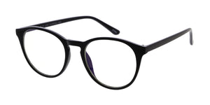 80025BLF/CLR Unisex Plastic Medium Round Classic Blue Light Filtering Clear Lens Computer Glasses