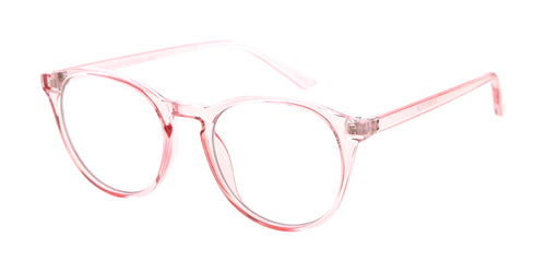 80026BLF/CLR Women's Plastic Medium Crystal Color Frame w/ Blue Light Filtering Clear Lens Computer Glasses