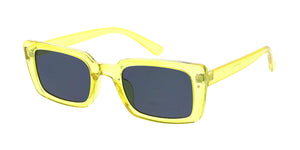 80041CRY Women's Plastic Medium Rectangular Crystal Color Retro '90s Frame