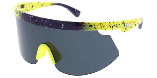 80044KSH KUSH Plastic Oversized Rectangular Half Frame '80s Retro Shield