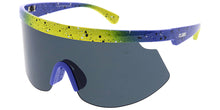 80044KSH KUSH Plastic Oversized Rectangular Half Frame '80s Retro Shield