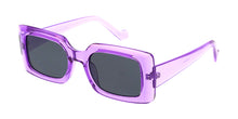 80052NEO Women's Plastic Medium Retro Rectangular Crystal Neon Frame