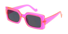 80052NEO Women's Plastic Medium Retro Rectangular Crystal Neon Frame