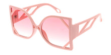 80081COL Women's Plastic Large Geometric Cut Out Color Frame w/ Color Lens