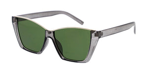 80091 Women's Plastic Medium Cat Eye Vintage Inspired Rimless Frame