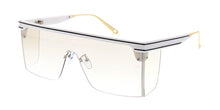 80094 Unisex Plastic Large Rectangular Shield Frame w/ Pinstripe Design