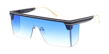 80094 Unisex Plastic Large Rectangular Shield Frame w/ Pinstripe Design