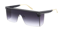 80094 Unisex Plastic Large Rectangular Shield Frame w/ Pinstripe Design