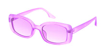 80106COL Women's Plastic Medium '90s Vintage Inspired Rounded Rectangular Frosted Color Frame w/ Color Lens