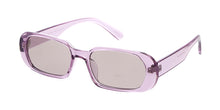 80117CRY/COL Women's Plastic Medium '90s Vintage Inspired Rounded Rectangular Crystal Color Frame w/ Color Lens