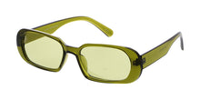 80117CRY/COL Women's Plastic Medium '90s Vintage Inspired Rounded Rectangular Crystal Color Frame w/ Color Lens