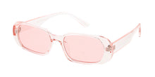 80117CRY/COL Women's Plastic Medium '90s Vintage Inspired Rounded Rectangular Crystal Color Frame w/ Color Lens