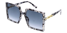80147 Women's Plastic Large Square Frame w/ Chain Temple Accent