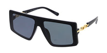80182 Unisex Plastic Large  Flat Top Frame w/ Metal Accent