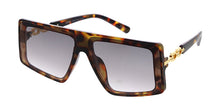 80182 Unisex Plastic Large  Flat Top Frame w/ Metal Accent